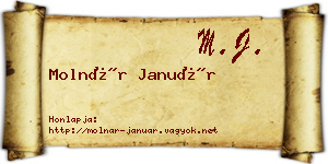 Molnár Január névjegykártya